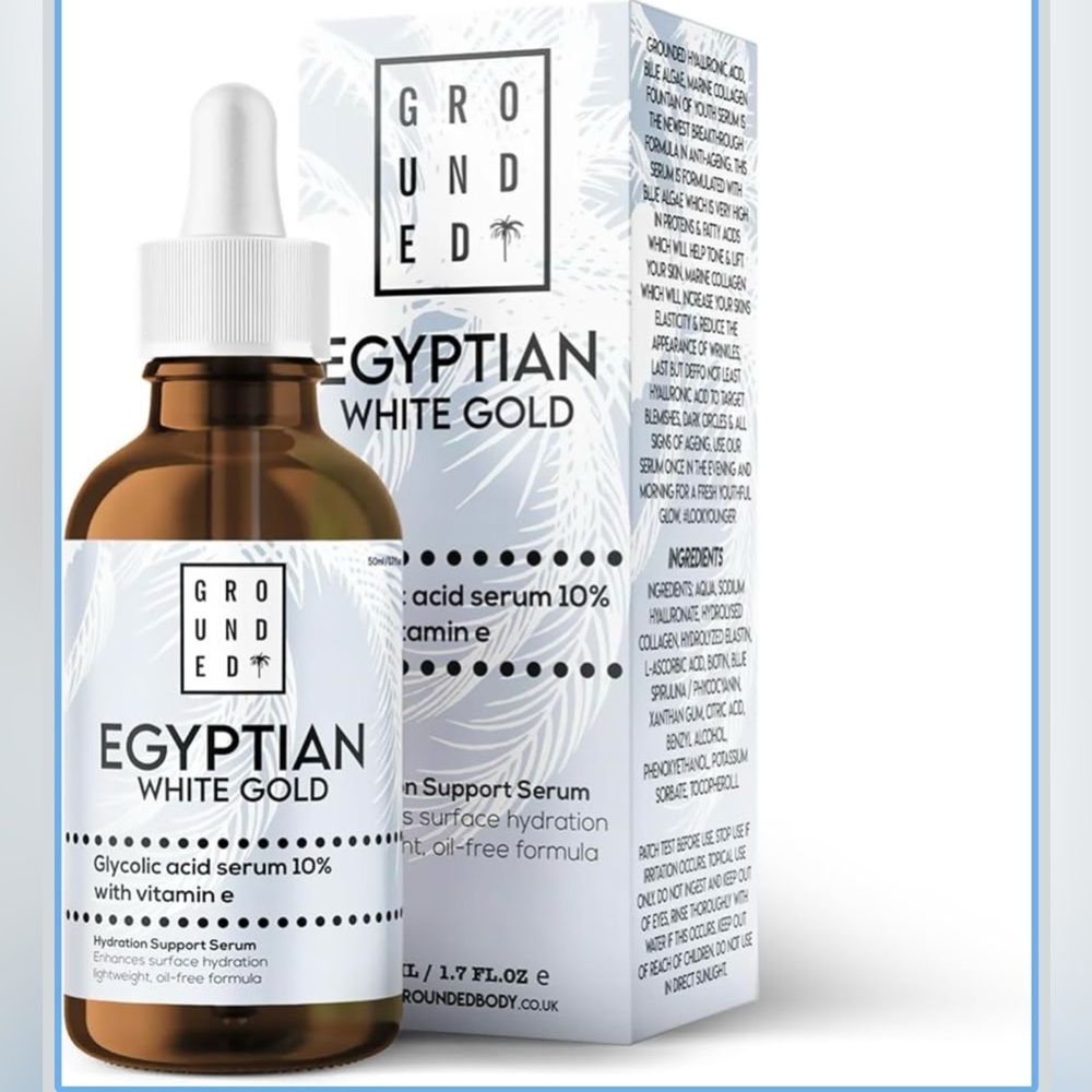 Egyptian White Gold .. glycolic acid serum with Vitamin E. New, unopened.